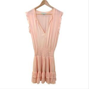 Melissa Odabash Skyler Beach Mini Dress Pink Small
